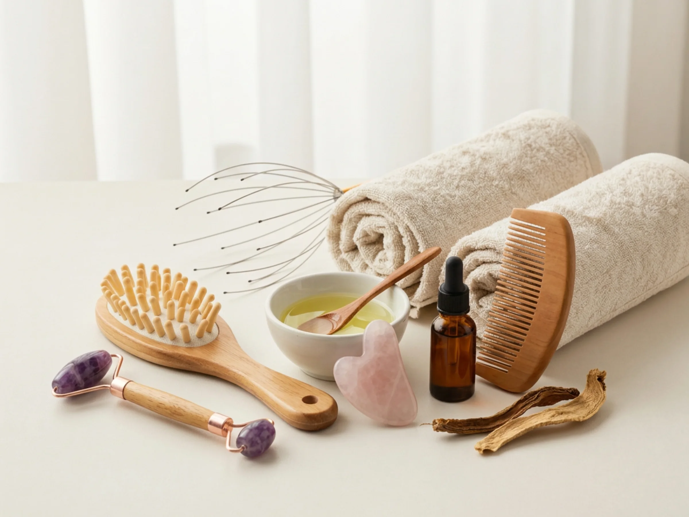 Produits et ustensiles naturels head spa Lyon