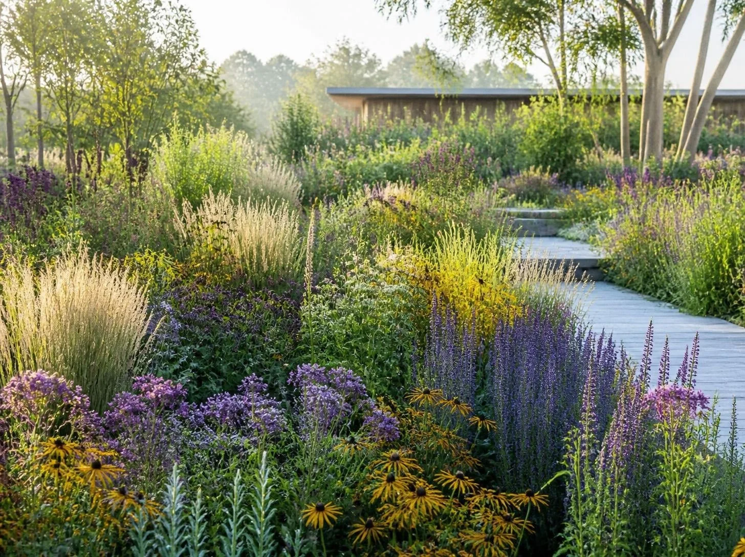 Réalisation Racines - jardin paysager à Lyon 6